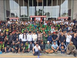 Ratusan Ojol Bersama Tokoh Masyarakat Gelar Aksi Tolak Anarkisme di Gedung DPRD Tangsel